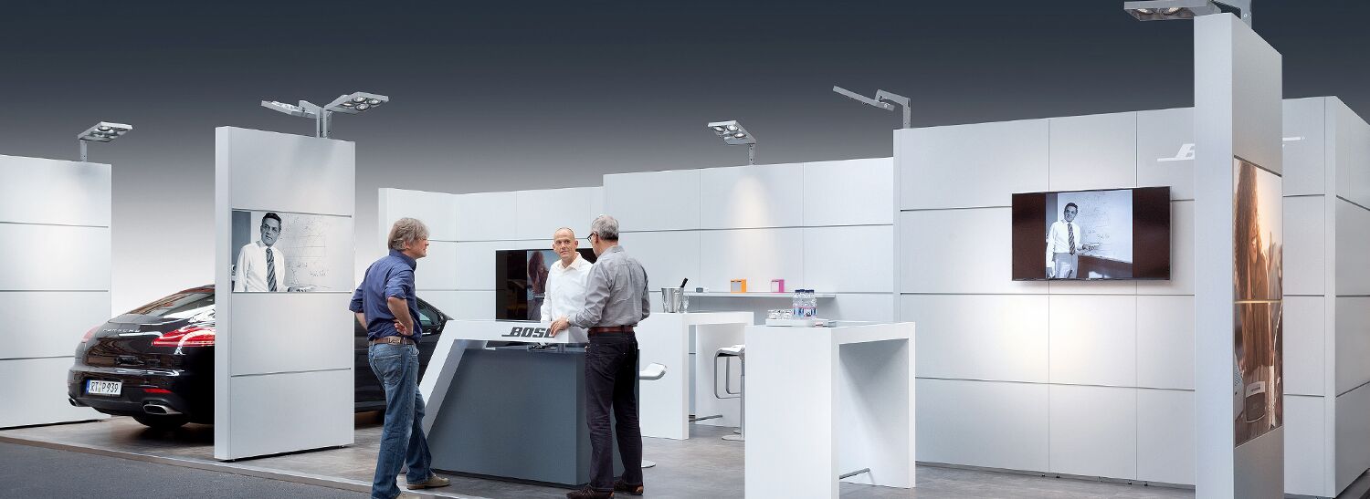 Bose Messestand mit Mila-wall Wandmodulen