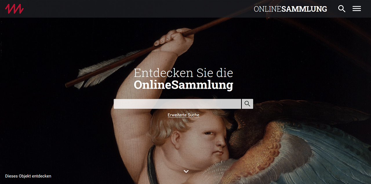 Startseite der Online-Sammlung der städtischen Museen Freiburg